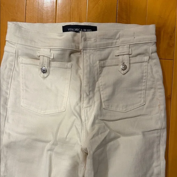 Veronica Beard Cream Women Jeans - Picture 2 of 5
